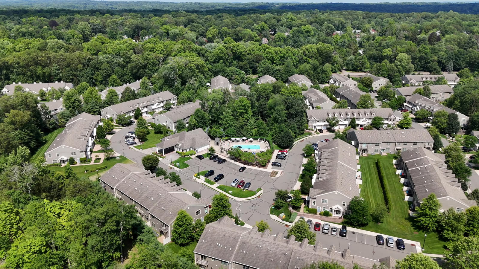 Drone view of the community at 901 Whitney Lane in Allendale
